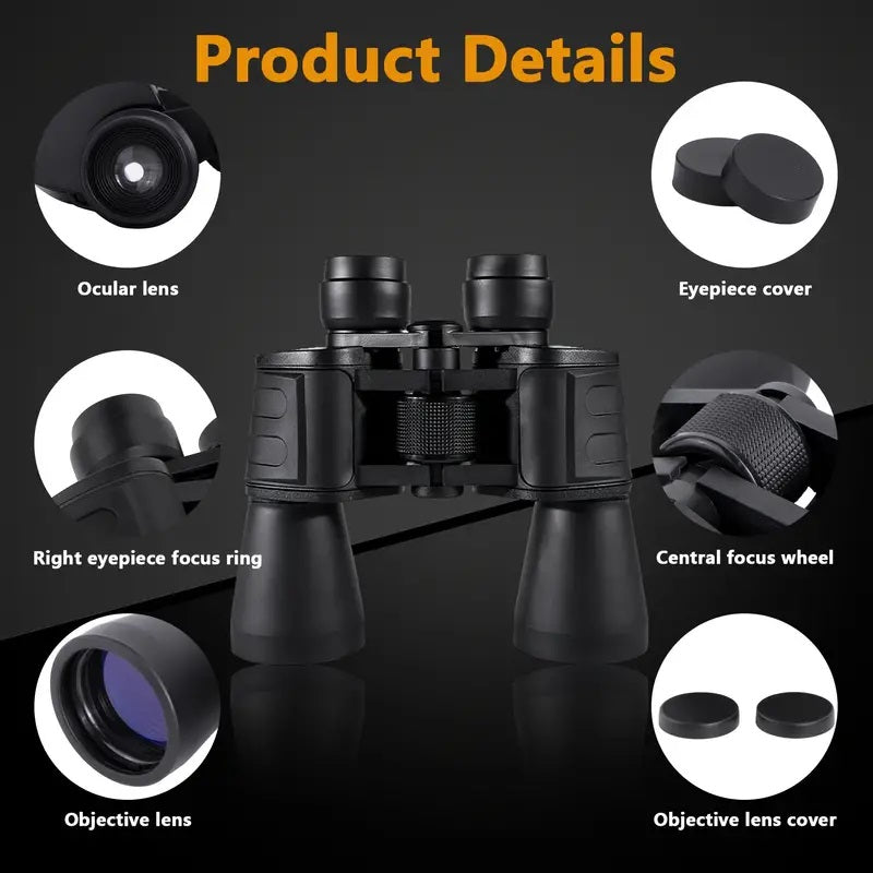 20x50 Military Binoculars For Hunting HighMagnification BAK4 Prism Long Range Telescope 3