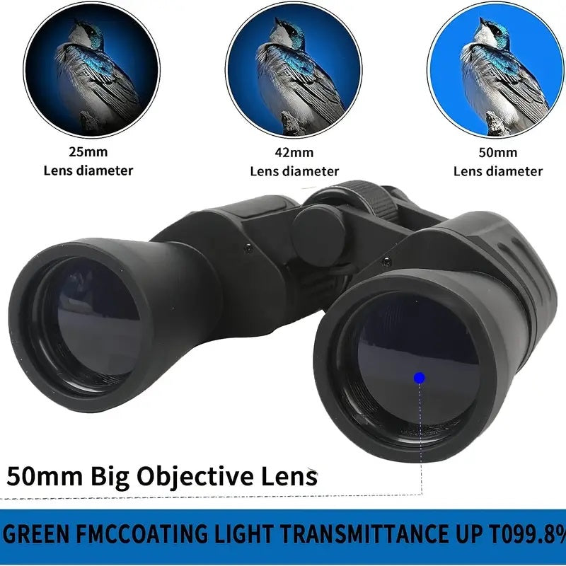 20x50 Military Binoculars For Hunting HighMagnification BAK4 Prism Long Range Telescope 5