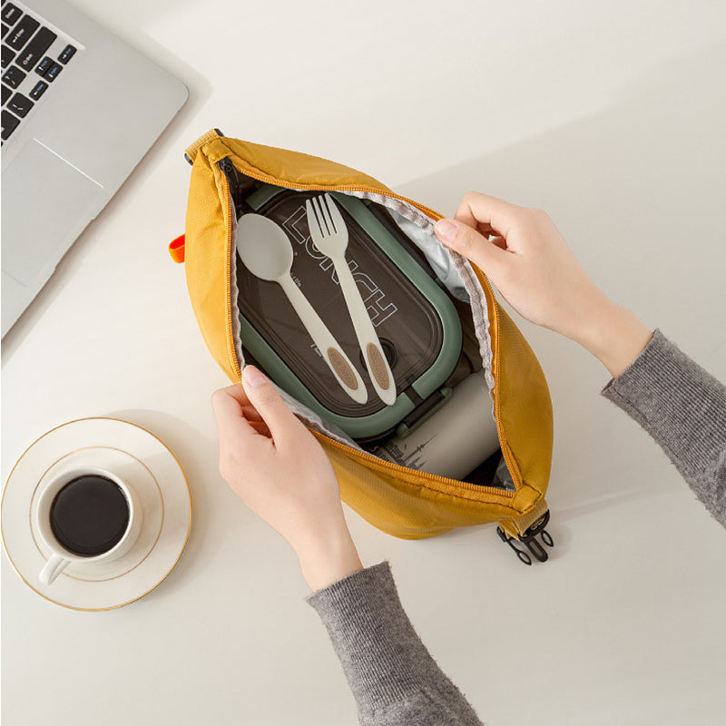 Portable Insulated Bento Bag,Thermal Aluminium Foil Lunchbox,Leak Proof Ice Bag for Picnic,Office & School Lunch Stornge