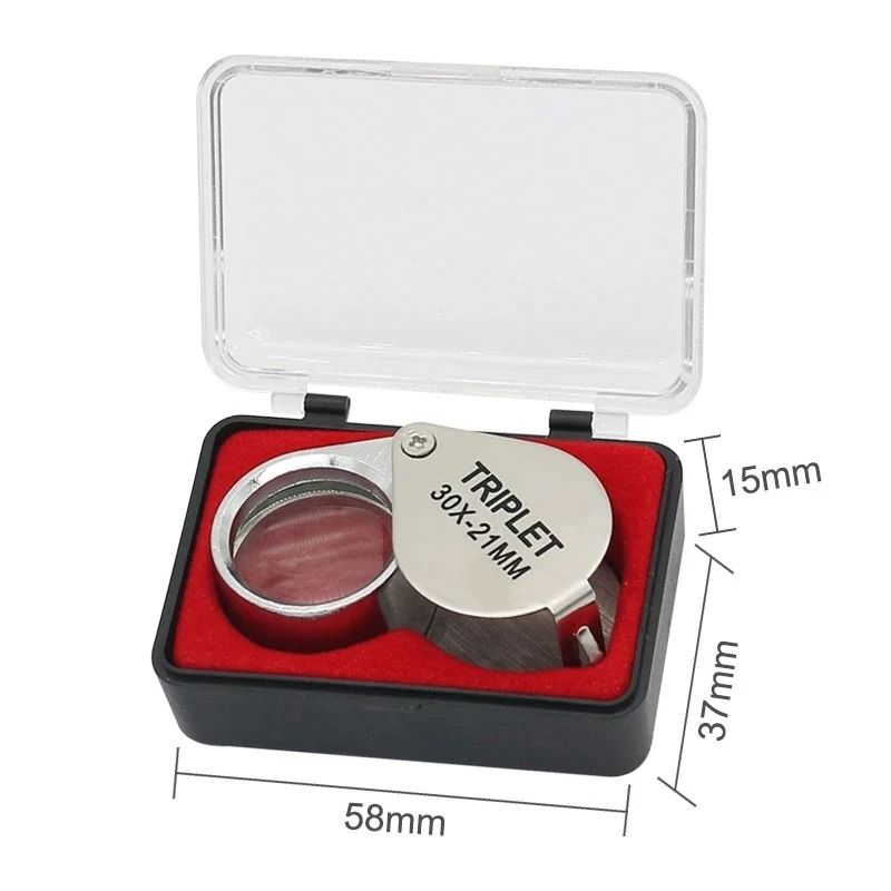 10 To 30X Foldable Pocket Loupe Magnifier For Jewelry Diamond Inspection And Reading 4