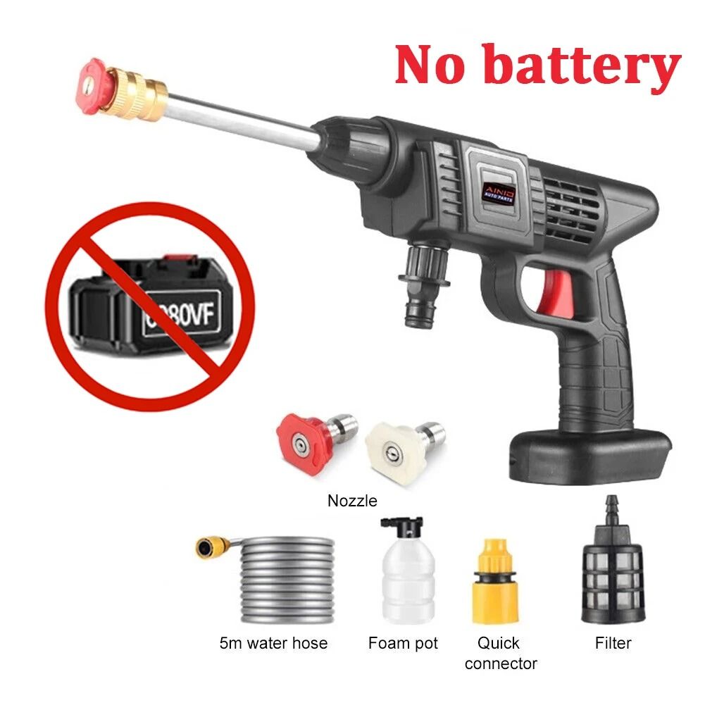 60BAR Wireless High Pressure Car Wash Gun With Self Priming And 300W Motor For Auto And Home Cleani 6