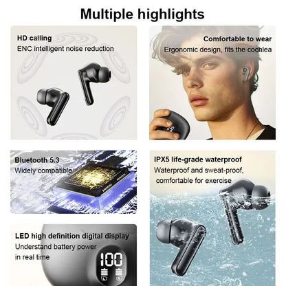 S510 TWS Wireless Headphones With LED Display And Bluetooth 53 For Stereo Sound And HandsFree Liste 4