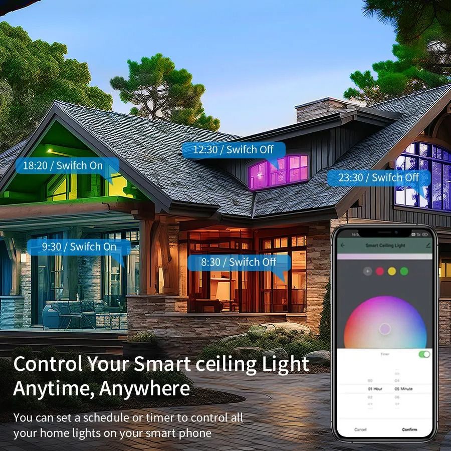Smart WiFi LED Ceiling Light With App And Voice Control 1