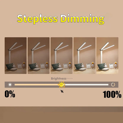 LED Desk Lamp USB Rechargeable Foldable Light With 3 Dimming Levels And Touch Control For Eye Prote 1