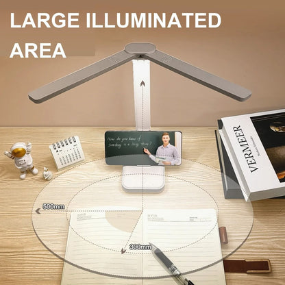 LED Desk Lamp USB Rechargeable Foldable Light With 3 Dimming Levels And Touch Control For Eye Prote 2