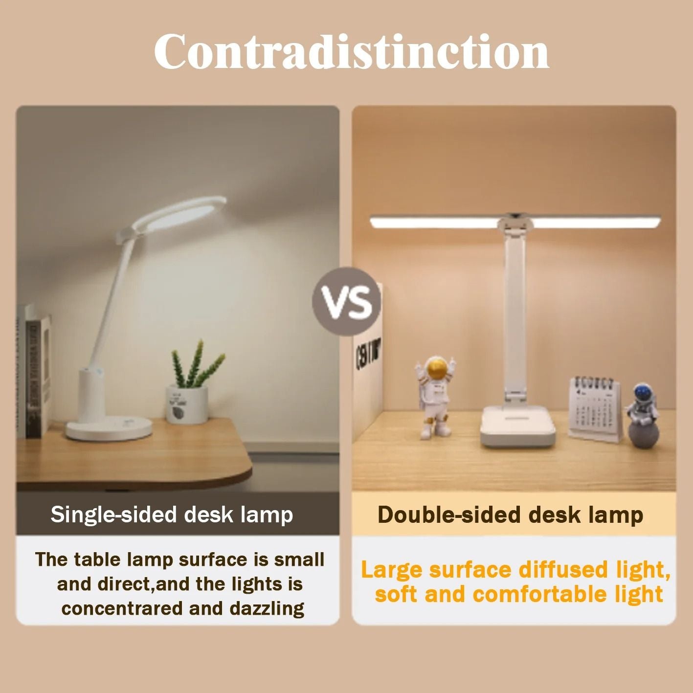 LED Desk Lamp USB Rechargeable Foldable Light With 3 Dimming Levels And Touch Control For Eye Prote 3