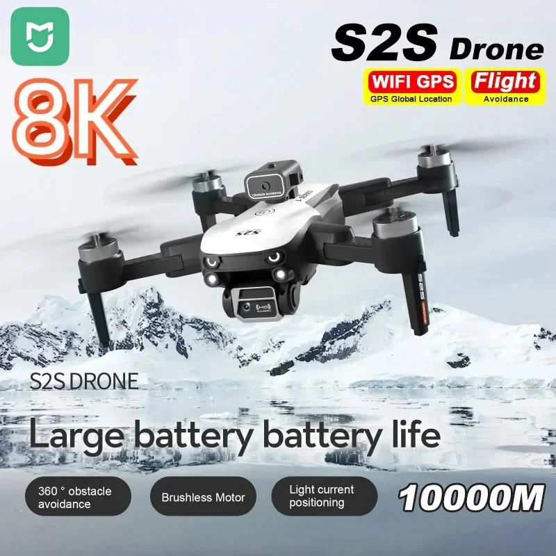 Mijia S2S 8K Drone with 5G GPS – Professional Dual Camera Brushless Drone with Omnidirectional Obstacle Avoidance