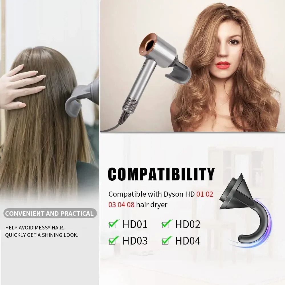 Hair Dryer Diffuser Attachment Compatible With Dyson Models HD01 To HD15 Anti Warping Nozzle For De 1