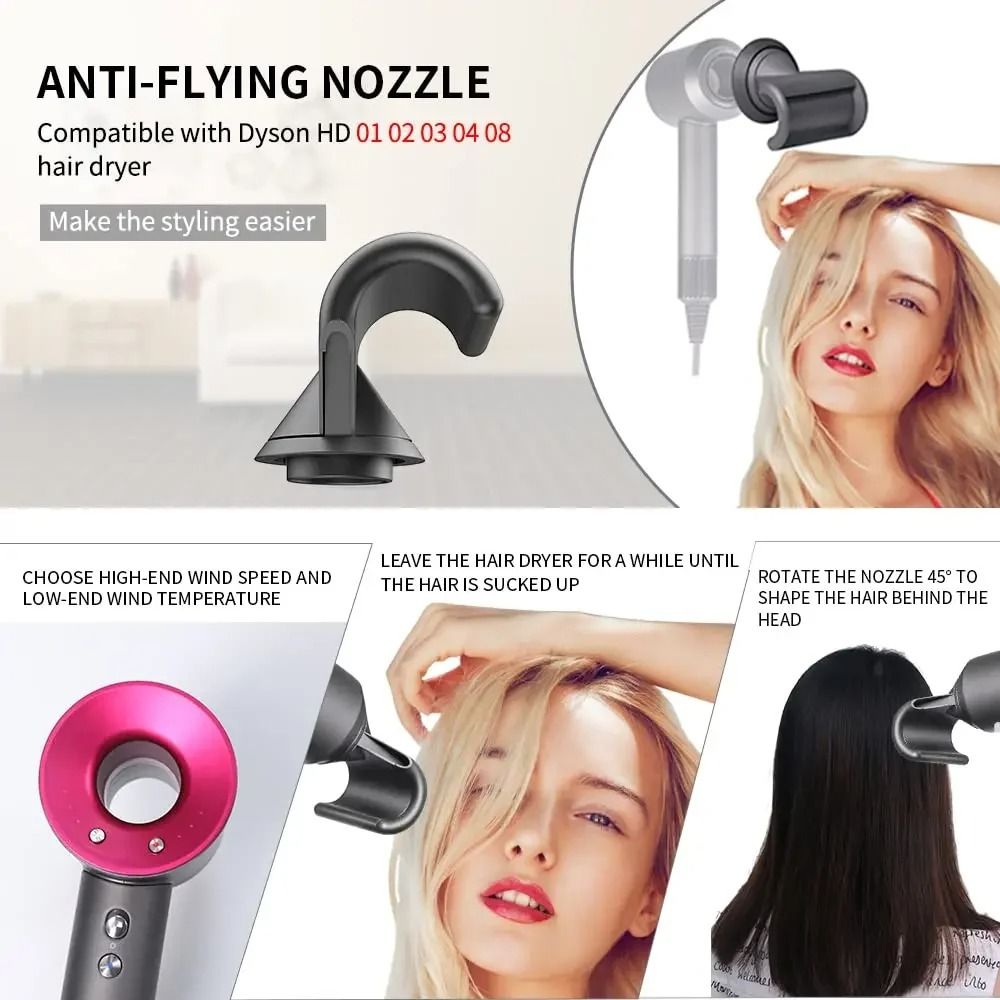 Hair Dryer Diffuser Attachment Compatible With Dyson Models HD01 To HD15 Anti Warping Nozzle For De 2