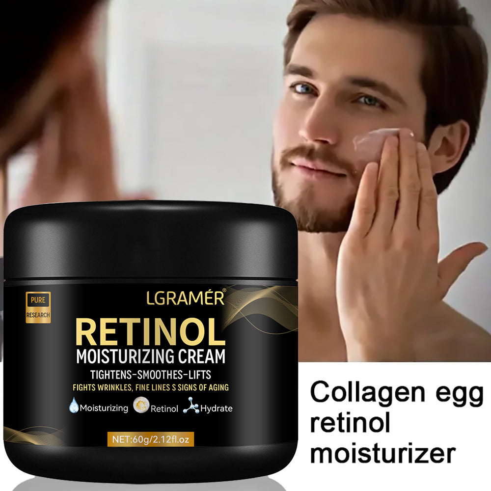 Retinol Face Cream for Men, Deep Moisturizing Anti-Aging Moisturizer, Wrinkle Repair, Whitening