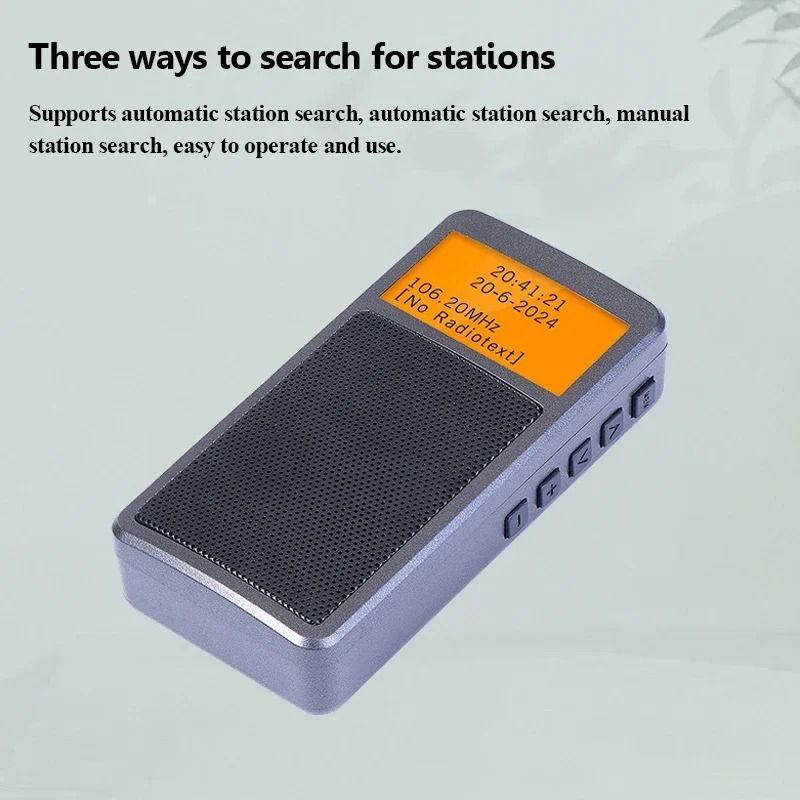 Mini Bluetooth Pocket Radio With Alarm Clock And Backlit Display For FM Stereo And Portable Wireles 2