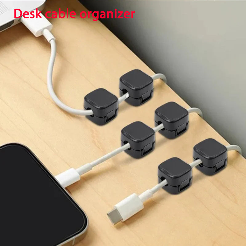 Adhesive Magnetic Cable Clip Cable Holder Wire Keeper Cord Cable Organizer For Home Office  Under D 1