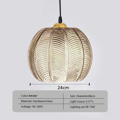 Nordic Glass Pendant Light Green Leaf Pattern, Lighting For Living Room Dining Room, Hotel Study Bedroom
