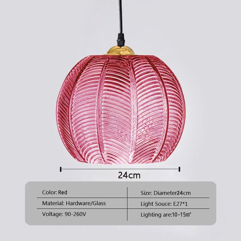 Nordic Glass Pendant Light Green Leaf Pattern, Lighting For Living Room Dining Room, Hotel Study Bedroom