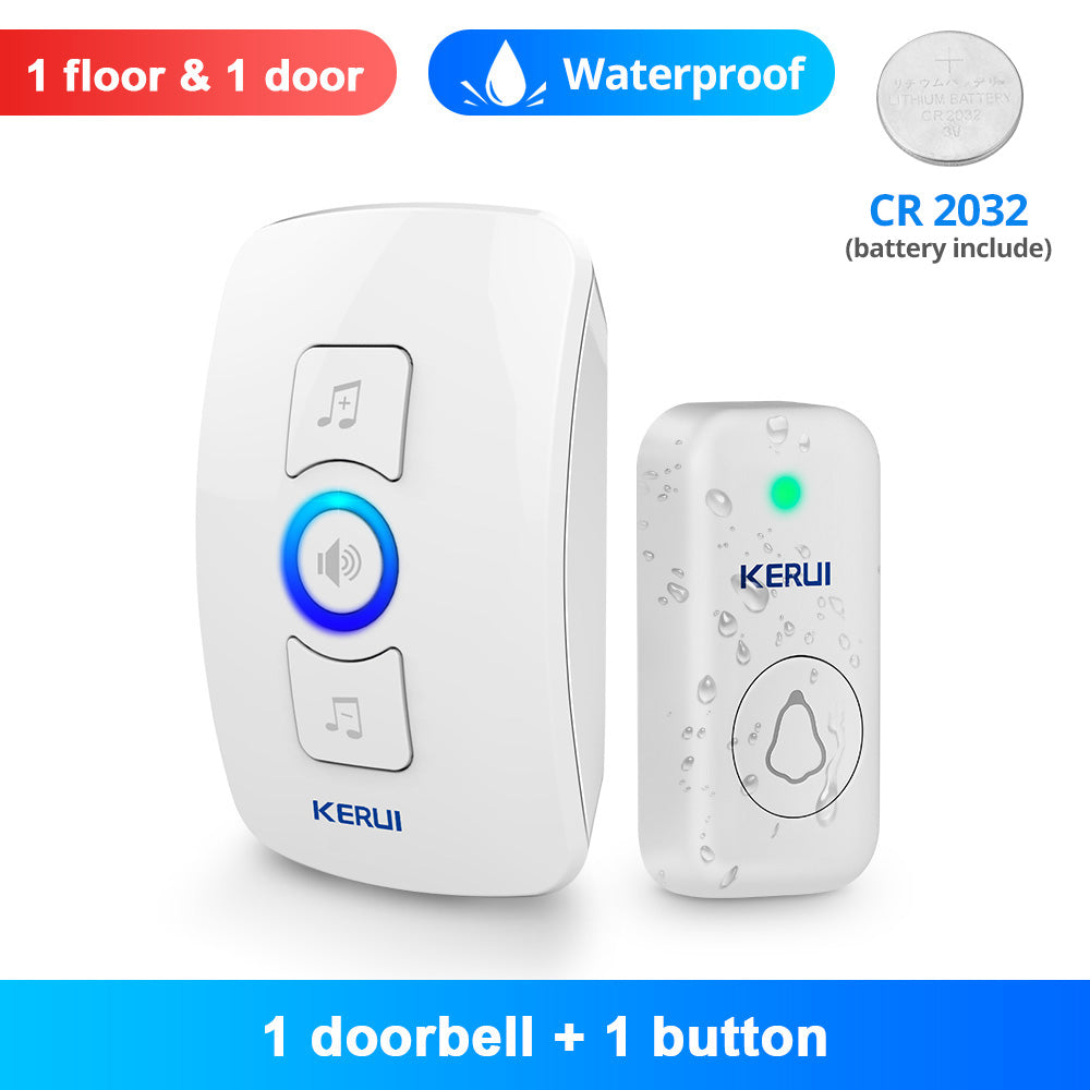 Smart Home Outdoor Wireless Doorbell Waterproof Chime Kit LED Flash Security Alarm  House Welcome M 7