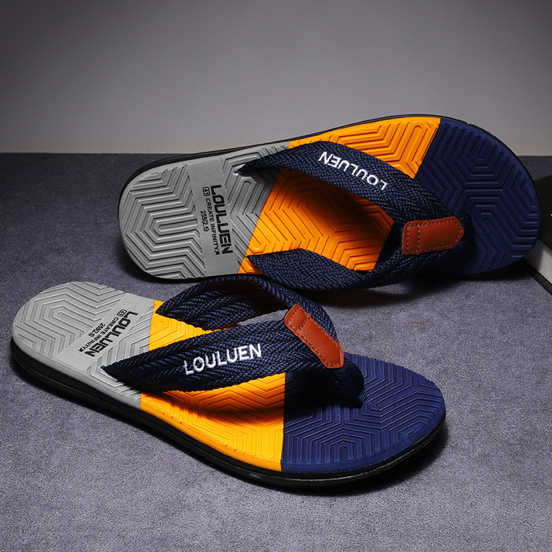 High Quality Hot Sale Men Flip Flops Summer Fashion Breathable Casual Beach Slippers for Outdoor & Comfortable Walking