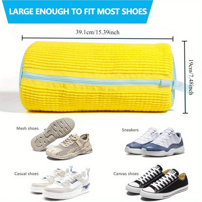Shoe Washing Machine Bag for All Shoe Types,Heavy Duty Chenille Fabric,,Machine Washable Cleaning Bag
