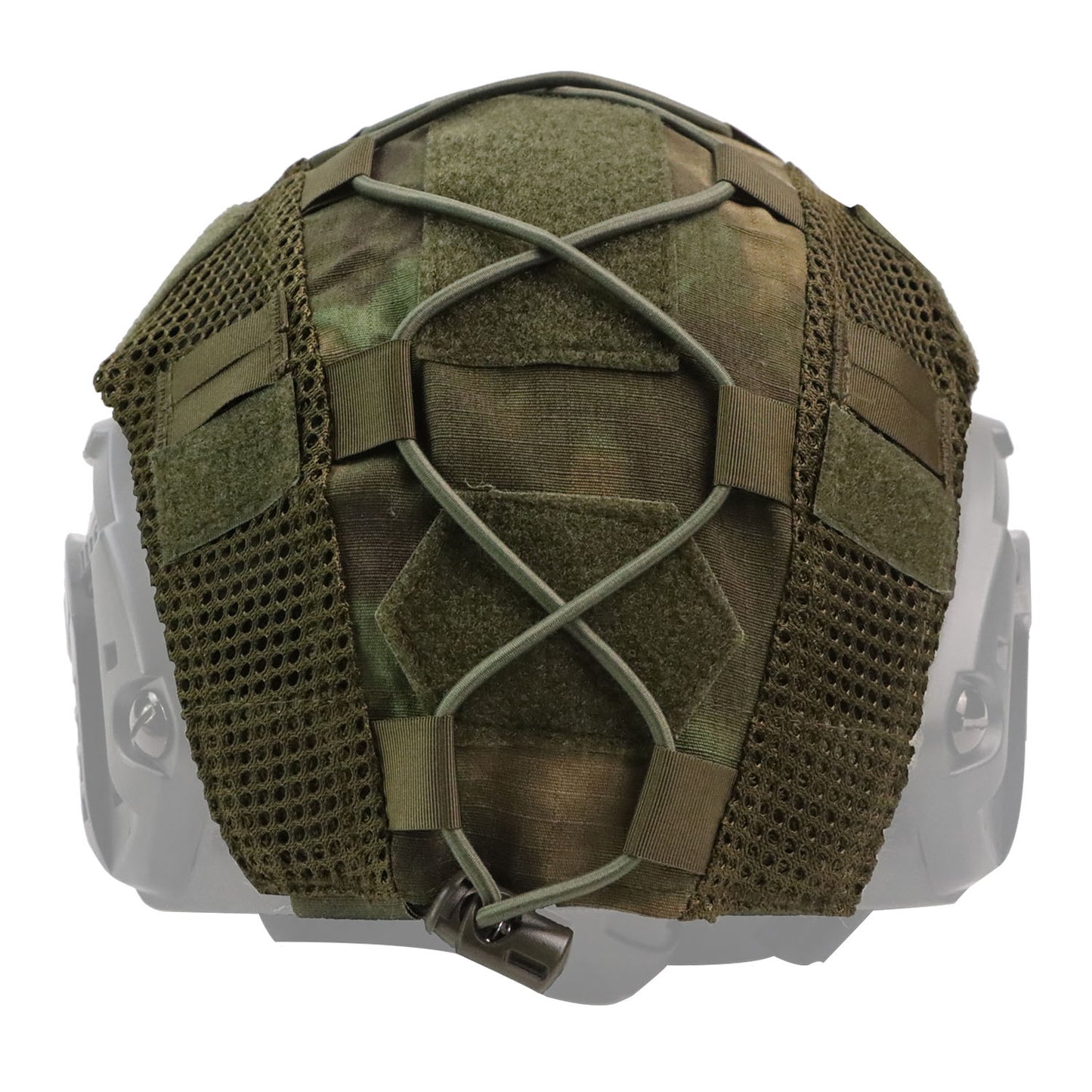 Airsoft Tactical Helmet Cover for MH PJ BJ Fast OPS Core, Camouflage Military Cloth Shell with Adjustable Elastic Cord