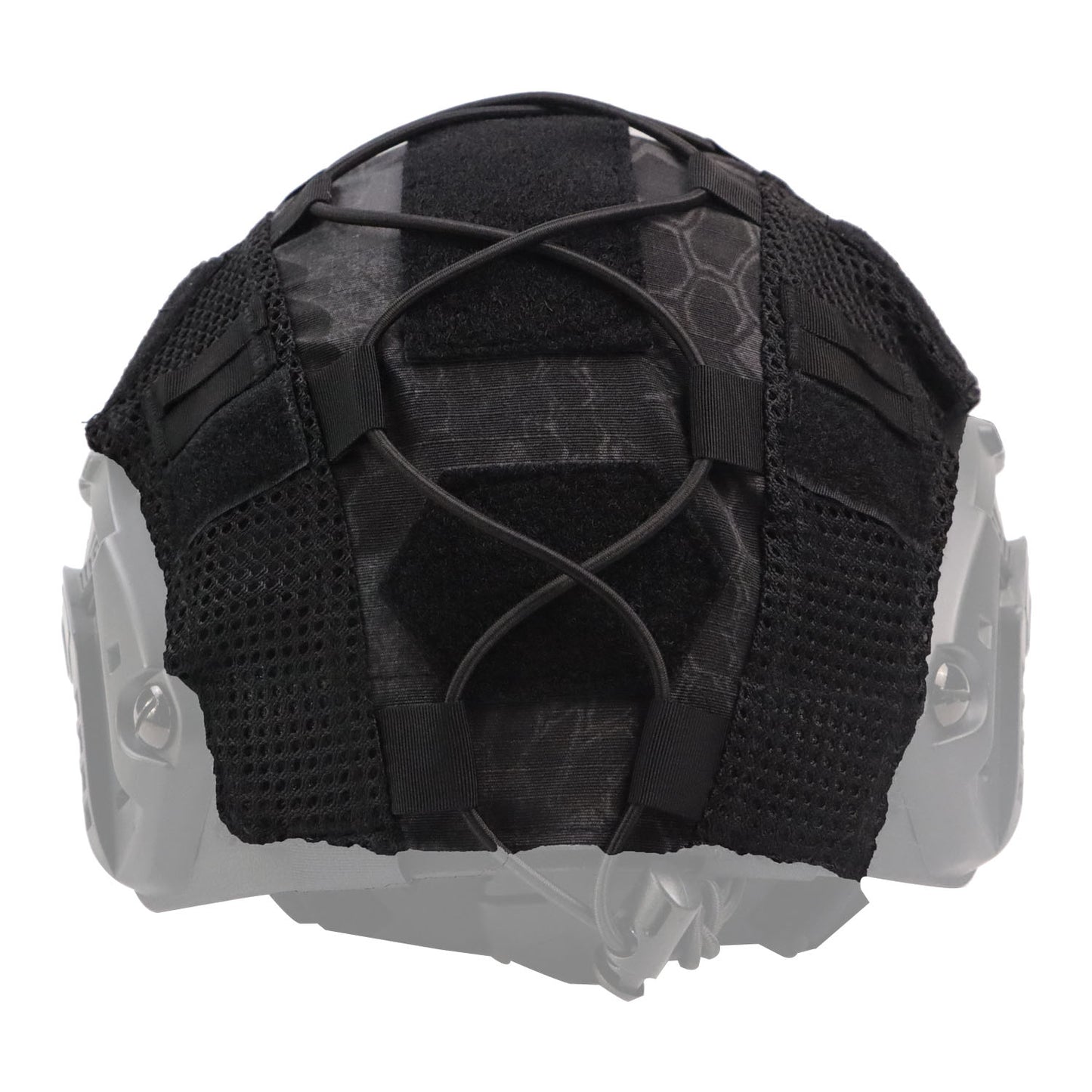 Airsoft Tactical Helmet Cover for MH PJ BJ Fast OPS Core, Camouflage Military Cloth Shell with Adjustable Elastic Cord