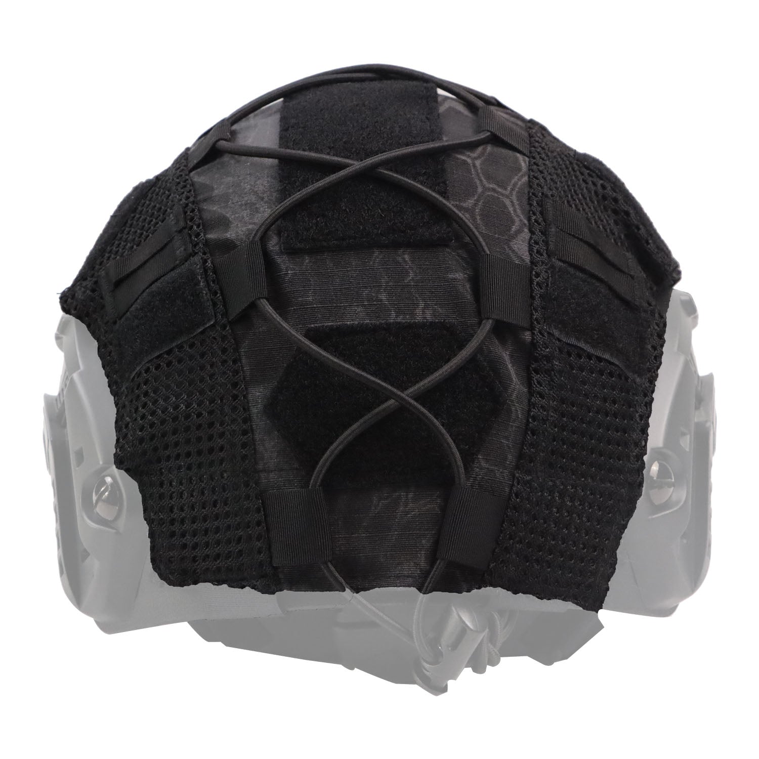Airsoft Tactical Helmet Cover for MH PJ BJ Fast OPS Core, Camouflage Military Cloth Shell with Adjustable Elastic Cord