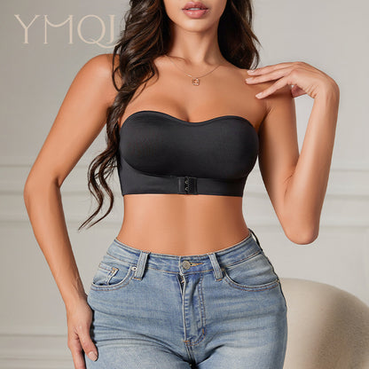Seamless Front Button Bra For Women Strapless No Padding UltraComfortable Smooth Underwear 1