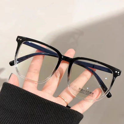 Square Finished Myopia Glasses For Women  Men Trendy Minus Glasses For Students  Computer Use 0