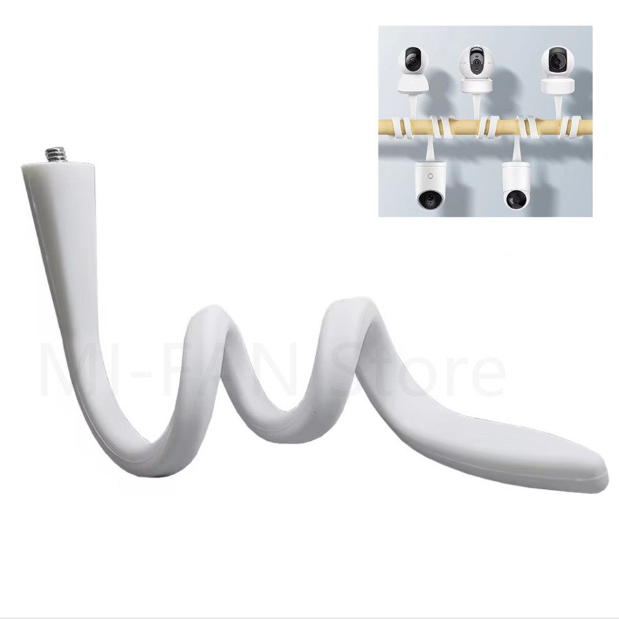 Adjustable Baby Monitor Camera Holder Stand, Flexible Silica Gel Wall Mount Cradle Bracket, Hole-Free Twist Hose