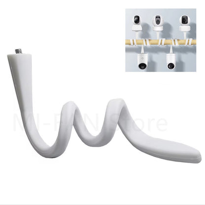 Adjustable Baby Monitor Camera Holder Stand, Flexible Silica Gel Wall Mount Cradle Bracket, Hole-Free Twist Hose