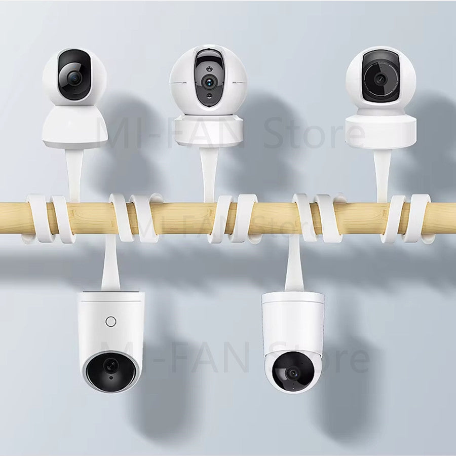 Adjustable Baby Monitor Camera Holder Stand, Flexible Silica Gel Wall Mount Cradle Bracket, Hole-Free Twist Hose