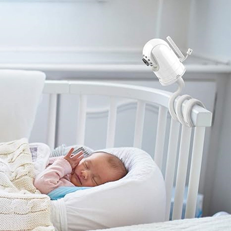Adjustable Baby Monitor Camera Holder Stand, Flexible Silica Gel Wall Mount Cradle Bracket, Hole-Free Twist Hose