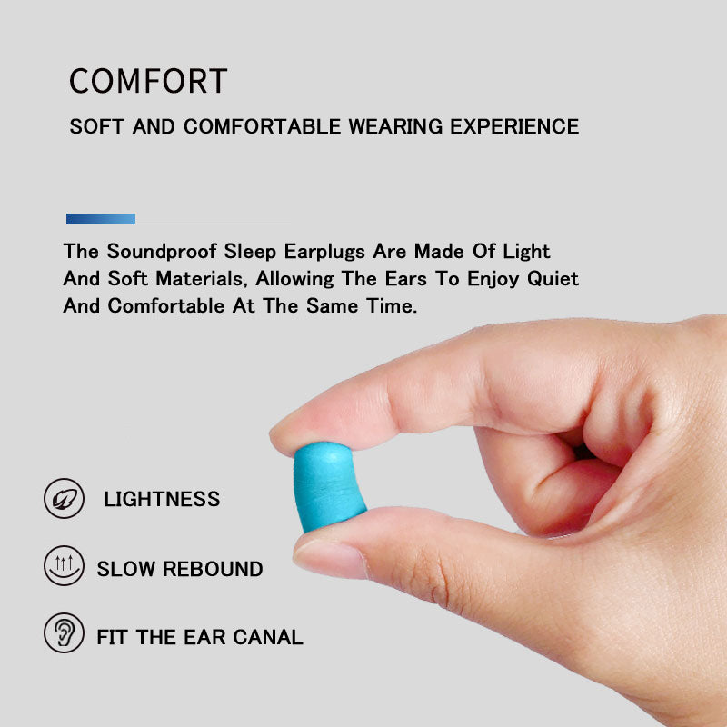 Soft Foam Earplugs For Sleeping Noise Reduction Sound Cancelling Travel Ear Plugs Protection AntiBr 4