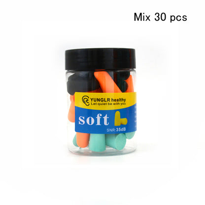 Soft Foam Earplugs For Sleeping Noise Reduction Sound Cancelling Travel Ear Plugs Protection AntiBr 6