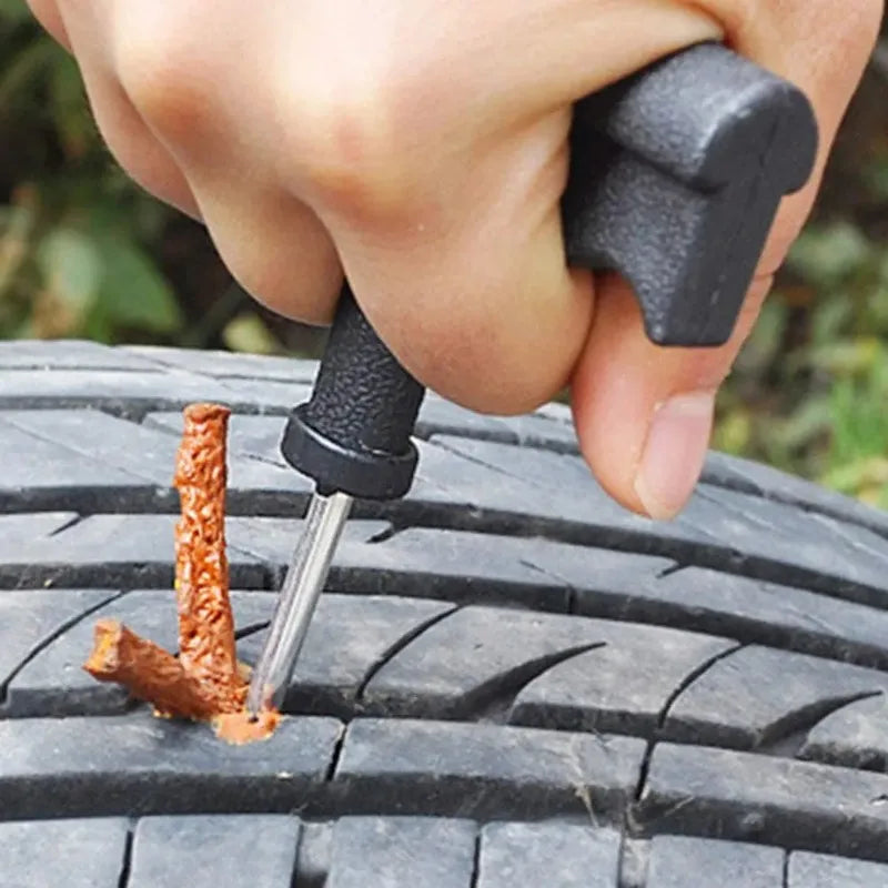 Car Tire Repair Tool Kit With Rubber Strip  Tubeless Tyre Puncture Studding Plug For Motorcycle Tru 2