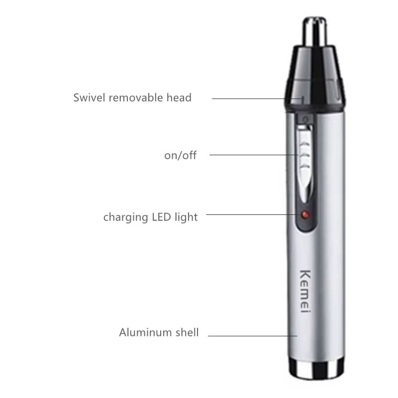Rechargeable Nose And Ear Hair Trimmer For Men  AllinOne Electric Grooming Kit For Beard Eyebrows A 3