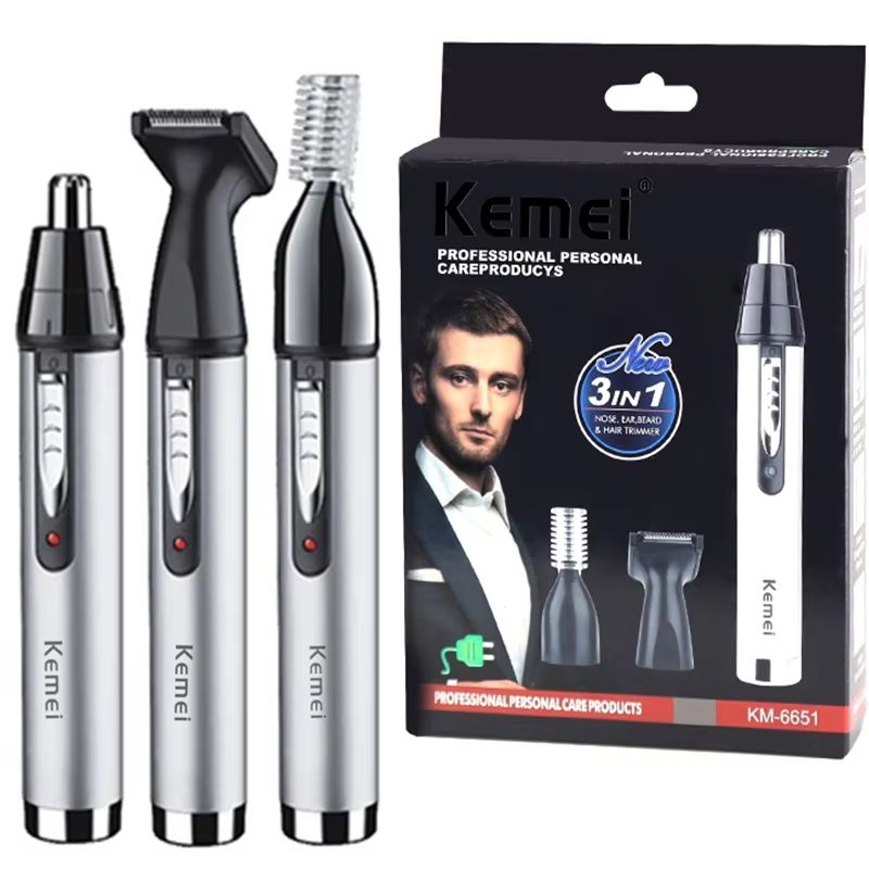 Rechargeable Nose And Ear Hair Trimmer For Men  AllinOne Electric Grooming Kit For Beard Eyebrows A 6