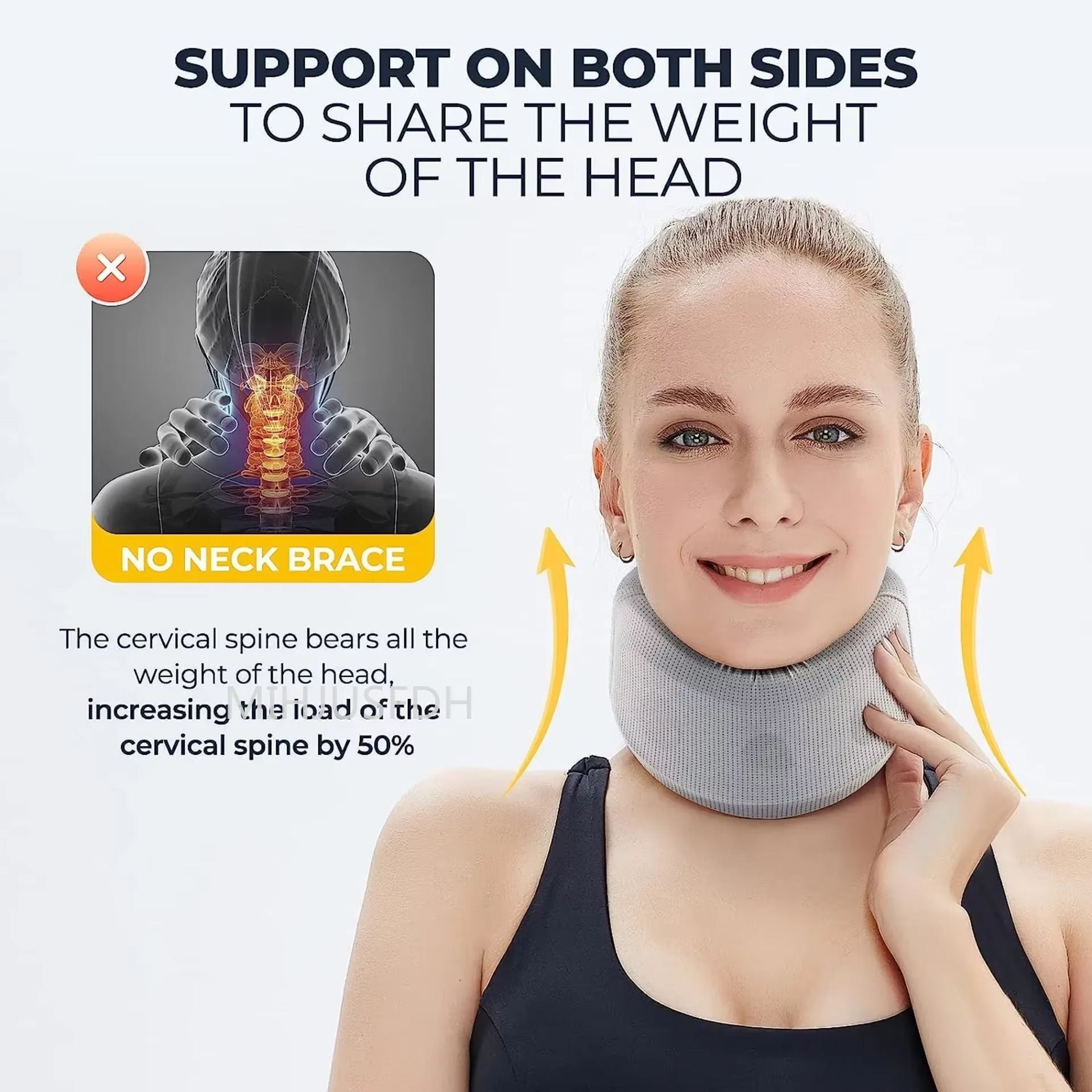 Adjustable Cervical Neck Support Pillow  Soft Foam Travel  Pain Relief Cushion For Airplane Or Home 4