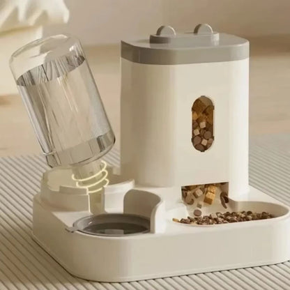 Automatic Pet Feeder And Water Dispenser  Large Capacity Dog  Cat Food Bowl With Water Fountain 2