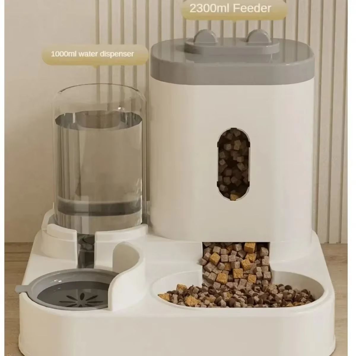 Automatic Pet Feeder And Water Dispenser  Large Capacity Dog  Cat Food Bowl With Water Fountain 4