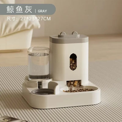 Automatic Pet Feeder And Water Dispenser  Large Capacity Dog  Cat Food Bowl With Water Fountain 6