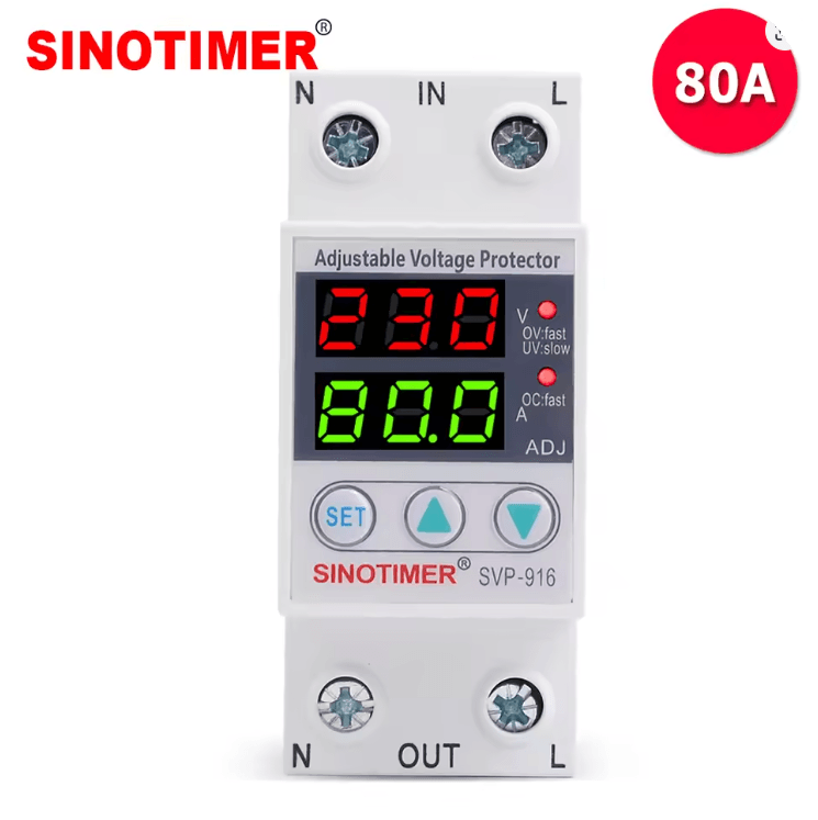 HomePro Dual Display Voltage Surge Protector Relay
