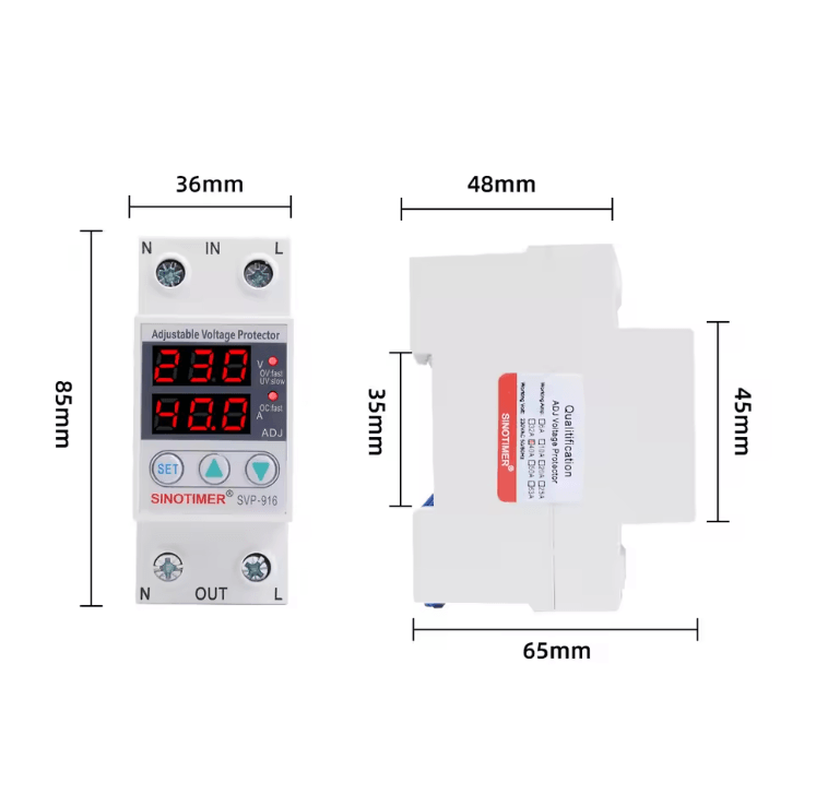 HomePro Dual Display Voltage Surge Protector Relay 3