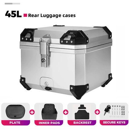 AdventureGuard 65L Universal Aluminum Motorcycle Top Case With Lock 4