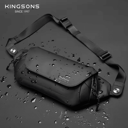 Kingsons UrbanTech Waterproof Sling Bag for Men Compact Crossbody with iPad Pocket