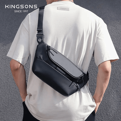 Kingsons UrbanTech Waterproof Sling Bag For Men Compact Crossbody With IPad Pocket 1