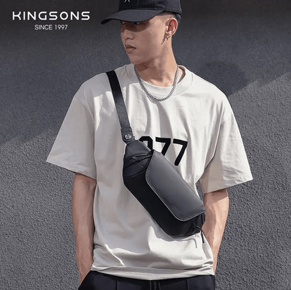 Kingsons UrbanTech Waterproof Sling Bag For Men Compact Crossbody With IPad Pocket 2