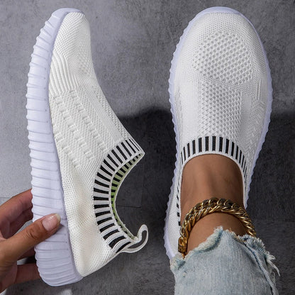 Breathable Knit Lace Up Sneakers For Women 10