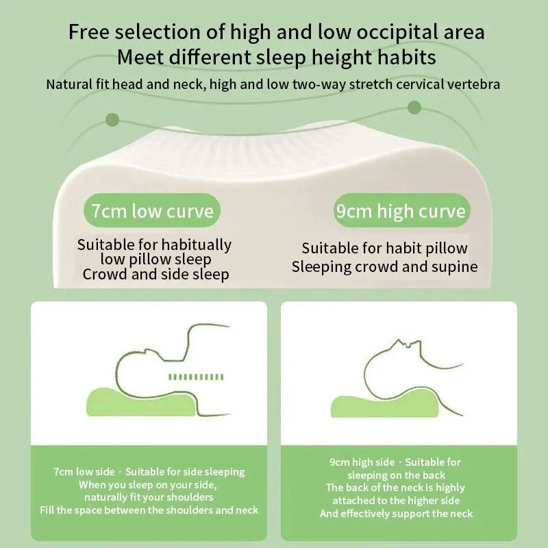 Natural Latex Memory Foam Cervical Pillow For Sleeping 4