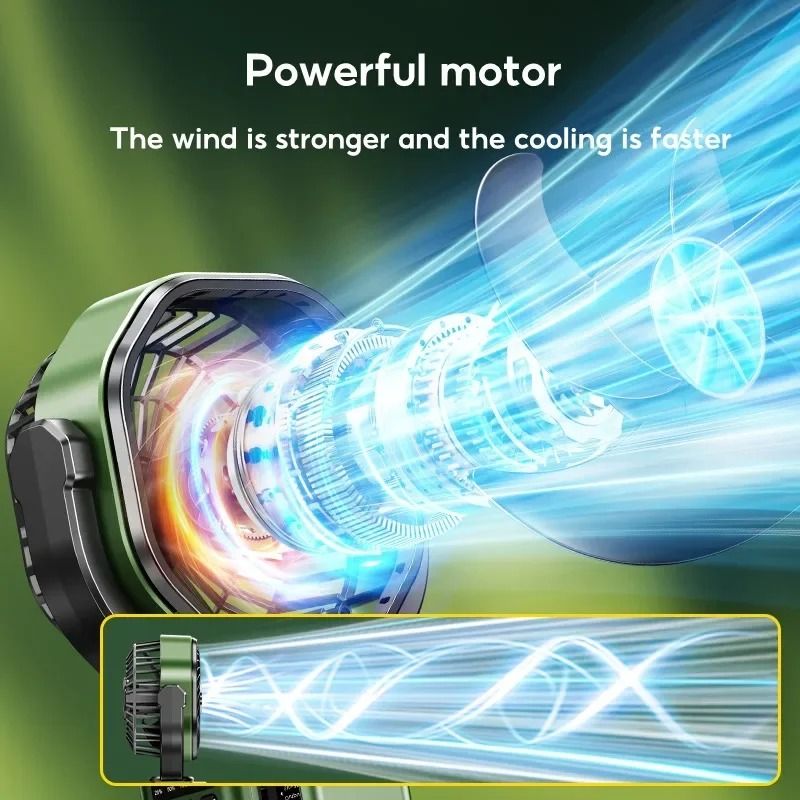 Portable Solar Camping Fan With Light And Power Bank 3