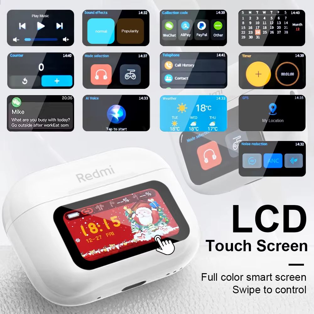 Xiaomi TWS Bluetooth Earbuds  HD Stereo Sound With LCD Touch Charging Case 1