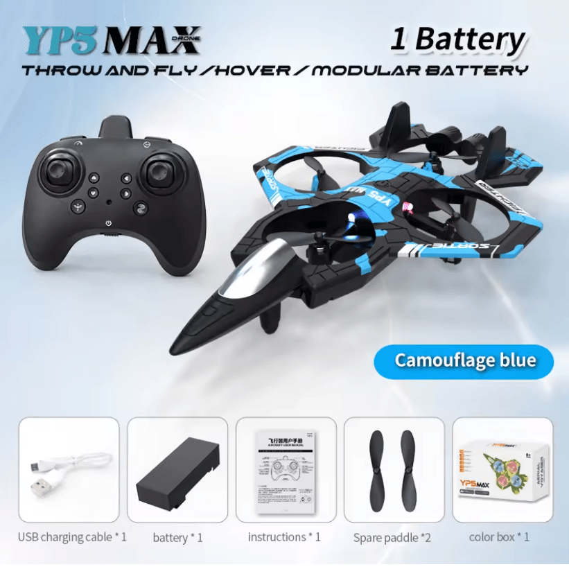 YP3 RC Foam Jet Glider With 24 GHz Stunt RC Helicopter Mode And LED Lights 2